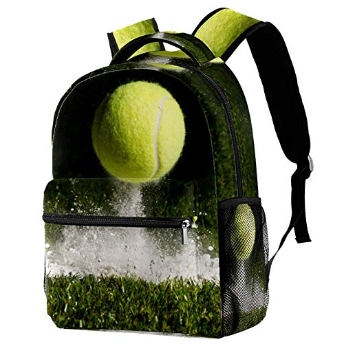 LORVIES pelota de tenis golpeando la línea mochila deportiva casual mochila de hombro bolsa de libros para estudiantes escolares bolsas de viaje