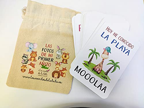 Los Eventos de la Tata. 40 Tarjetas de Recuerdo. Tarjetas Milestone para el primer añito. Tarjetas de Fotos de Momentos Especiales del bebé Los Eventos de la Tata. 40 Tarjetas de Recuerdo. Tarjetas Milestone para el primer añito. Tarjetas de Fotos de Momentos Especiales del bebé