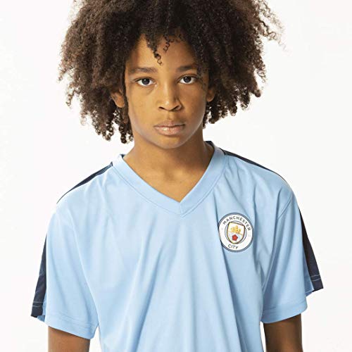 Manchester City - Sudadera infantil con capucha oficial, talla 7-8 años, con capucha oficial Manchester Cit