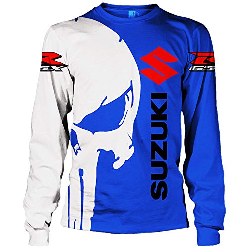 Martin Hoodies,Chaquetas,Camiseta Su-Zuki Punisher 3D Completo Impresión Delgado Hombre Y Mujer Casual Poliéster Sweatshirt Clásico / D1 / L