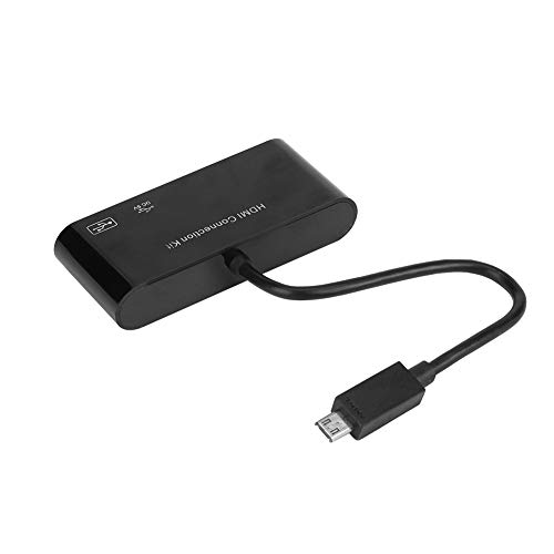 MHL al convertidor de HDMI Adaptador Micro USB a HDMI + Lector de Tarjetas OTG Conversor de Video para Samsung Galaxy S3 / S4 / S5 / Note 2 / Note 3, Soporte para Leer la Tarjeta de Memoria SD/TF