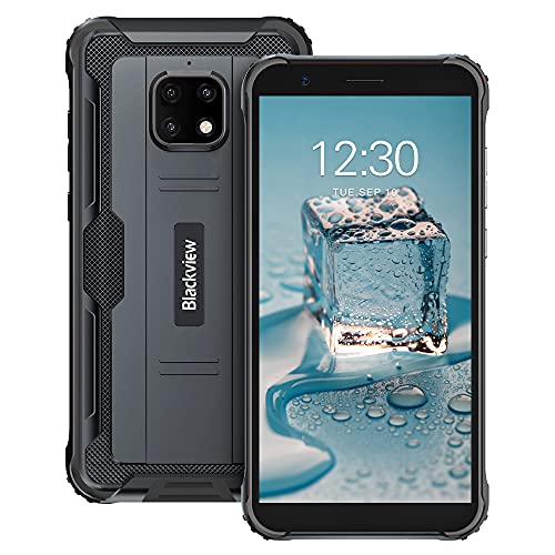 Móvil Resistente, Blackview BV4900 Pro Android 10 Movil Antigolpe 4GB+64GB MediaTek P22 Octa-Core Procesador, Batería 5580mAh y 5.7’’ HD+ Pantalla, Cámara Triple 13MP, IP68/NFC/Face ID/Dual SIM