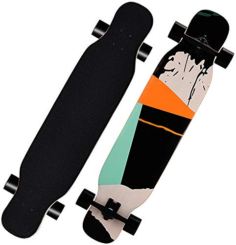 MQLOON Longboard Skateboards - Tabla de skate de danza completa Cruiser, Longboard de baile de madera de arce para exteriores, freeride para jóvenes, adultos, niños, principiantes, adultos, niñas