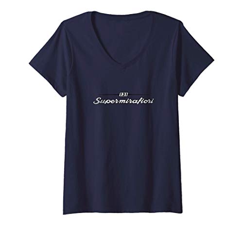 Mujer Supermirafiori 131 - Coches Vintage de la EGB Camiseta Cuello V