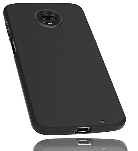 mumbi Funda Compatible con Motorola Moto Z3 Play Caja del teléfono móvil, Negro
