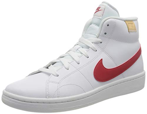 Nike Court Royale 2 Mid, Sneaker Hombre, White/University Red-White Onyx, 45 EU