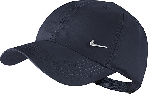 Nike Ya Heritage 86 Swoosh AD - Gorra de tenis unisex para joven, color obsidiana / plateado