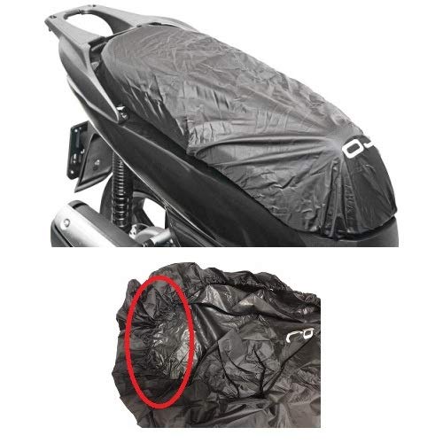 OJ M092 TGB X Motion 250 - Funda impermeable para sillín de moto, scooter, talla XL, protege el sillín de la lluvia, 145 x 105 cm, color negro