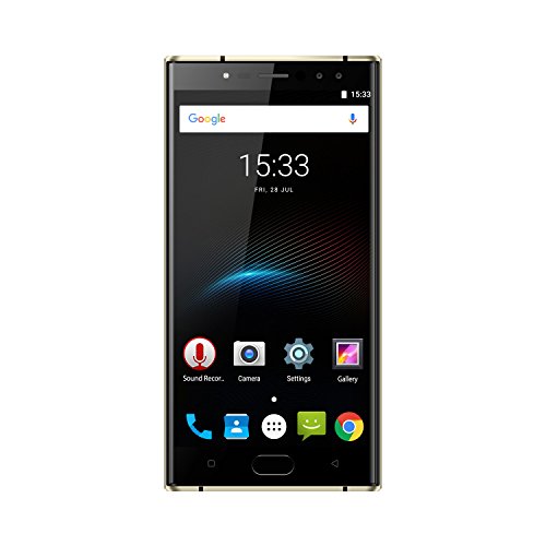 OUKITEL K3-5,5" 4G FDD-LTE Smartphone Libres, Android 7.0 Octa Core 4GB+64GB, 6000mAh, 16MP+2MP 4 Cámaras, Dual SIM, OTG, Carga Rápida, Frente ID de Huella Dactilar, Negro Teléfono Móvil
