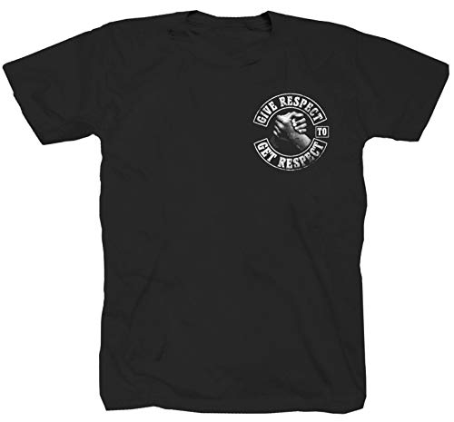 P-T-D Respect Biker - Camiseta, Color Negro Negro XXXXXL