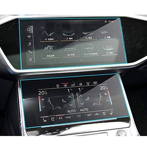 Pangtyus Película Protectora de Pantalla GPS Coche, para Audi A6 A7 2019 2020, Protector de Pantalla LCD de Radio de Vidrio Templado para navegación de Coche