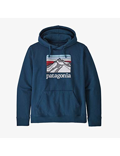 Patagonia M's Line Logo Ridge Uprisal Hoody Sudadera, Hombre, Crater Blue, XS