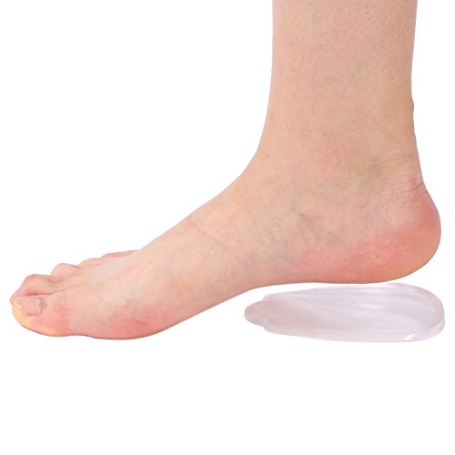 Plantillas de zapatos Almohadilla de inserción de elevación de talón Cojín de silicona suave para corrección de piernas O/X Alivio del dolor de talón Copas de soporte de talón para uso de mujeres y ho