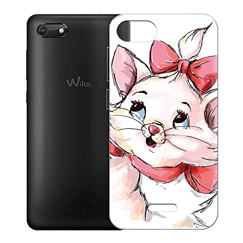 Pnakqil Funda Wiko Harry 2 Clear Transparente Dibujos Silicona Carcasa Ultrafina Suave Gel TPU Piel Antigolpes Protectora Bumper Case Cover Compatible con Teléfono Wiko Harry 2, Gato 02