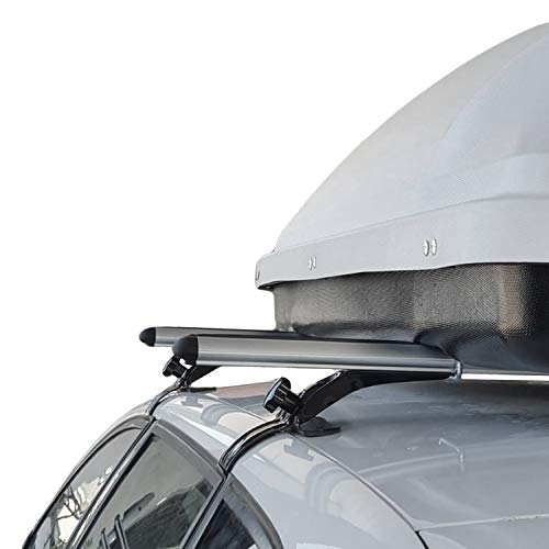 RE&AR Tuning Para Volkswagen Polo VI 2017-2021 Barras de Techo Portaequipajes Aluminio Gris