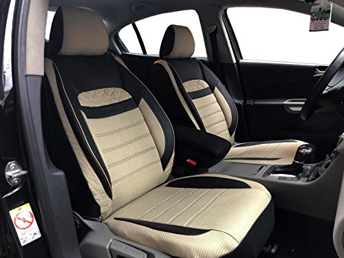 seatcovers by k-maniac V2513274 Fundas de Asiento para Subaru Legacy V Station Wagon, universales, Color Negro y Beige