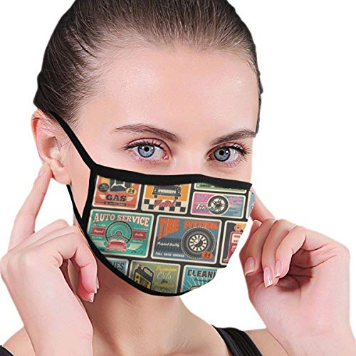 Servicio de coche y reparación de automóviles Garaje Retro Tarjetas Stock Ilustración Tela Media Cara Máscara Boca Máscaras con Orejeras Anti Polvo Anti Haze Máscara a prueba de viento Servicio de coche y reparación de automóviles Garaje Retro Tarjetas Stock Ilustración Tela Media Cara Máscara Boca Máscaras con Orejeras Anti Polvo Anti Haze Máscara a prueba de viento