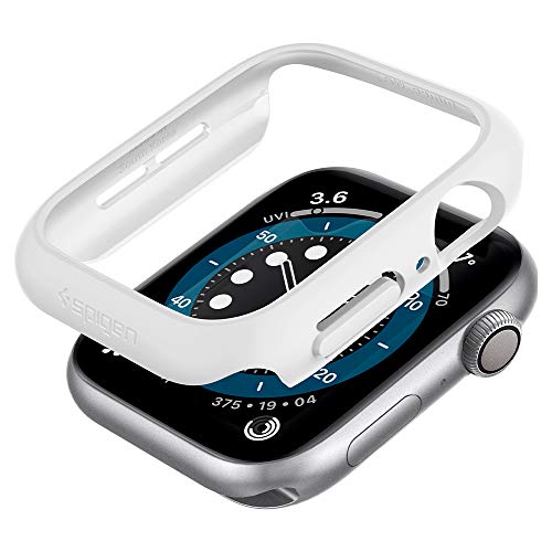 Spigen Thin Fit Compatible con Apple Watch Funda para 44 mm Series 6/SE/5/4 - Blanco Spigen Thin Fit Compatible con Apple Watch Funda para 44 mm Series 6/SE/5/4 - Blanco