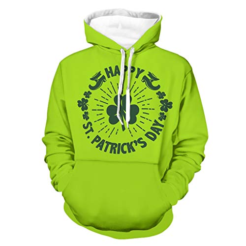 Sudadera con capucha para hombre Happy St Patrick's Day divertido y elegante y cómodo