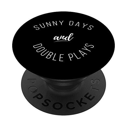 Sunny Days Double Plays Baseball PopSockets PopGrip: Agarre intercambiable para Teléfonos y Tabletas