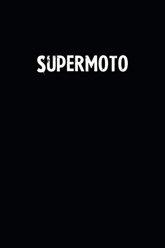 Supermoto: Blank Lined Notebook Journal With Black Background - Nice Gift Idea
