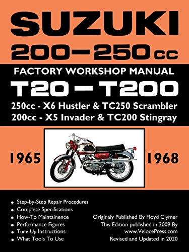 SUZUKI 200-250cc FACTORY WORKSHOP MANUAL T20-T200 ALL MODELS