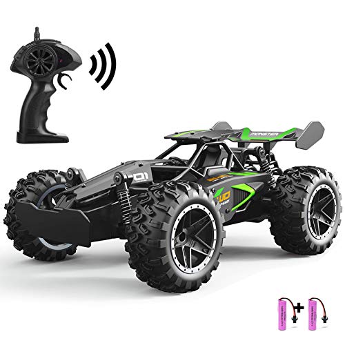 SZJJX RC Car Remote Control Truck 2.4Ghz 20KM / H Alta Velocidad 1/18 2WD Racing Cars RTR Electric Rock Climber Fast Race Buggy Hobby Toy para niños Regalo (Verde)