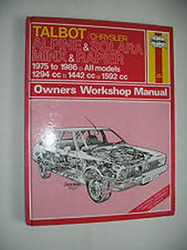 Talbot/Chrysler Alpine and Solara Owner's Workshop Manual
