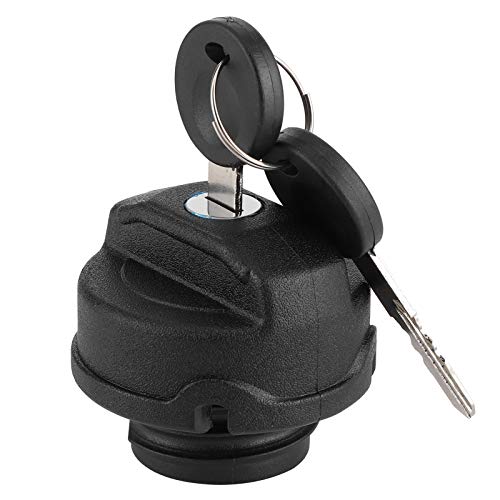 Tapón de llenado de tanque de combustible Ladieshow Tapón de bloqueo de gasolina ABS negro apto para escarabajo/Polo/Caddy con 2 llaves