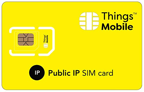 Tarjeta SIM con IP PUBLICA - Things Mobile - con cobertura global y red multioperador GSM/2G/3G/4G, sin costes fijos, sin vencimiento y con tarifas competitivas. 10 € de crédito incluido