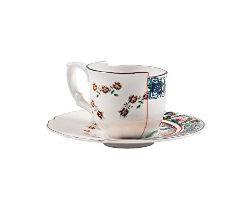 Taza de café con plato de porcelana "Hybrid-Tamara"