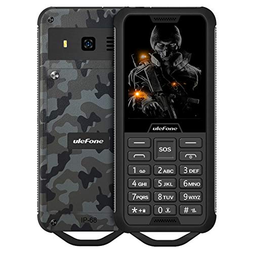 Teléfono móvil Ulefone Armor Mini 2 sin Contrato, Clase de protección IP68, batería de 2100 mAh, 32 MB de ROM y RAM, Doble SIM, Soporte máximo para Tarjeta TF de 32 GB, （Camuflaje）