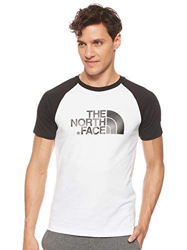 The North Face Easy Raglan Camiseta, Hombre, Blanco (White/Black), L