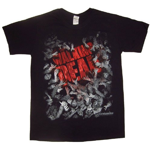 The Walking Dead Walker Horde and Logo - Camiseta manga corta para hombre, color negro, talla S