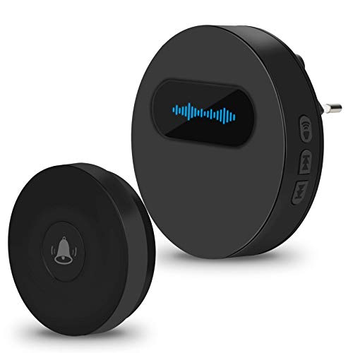 Timbre de puerta, exterior resistente al agua IP68, con indicador LED, 58 melodías, alcance de 300 m, 4 niveles de volumen, enchufar en el enchufe Timbre de puerta, exterior resistente al agua IP68, con indicador LED, 58 melodías, alcance de 300 m, 4 niveles de volumen, enchufar en el enchufe