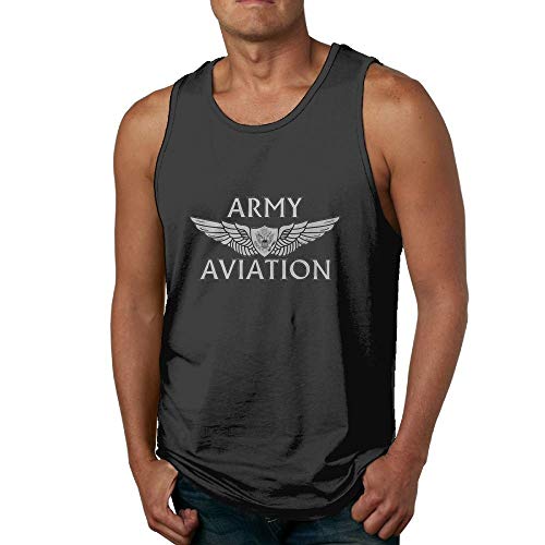 TQSff66 Mens Tank Top US Army Aviation with Aircrew Wing Bodybuilding
