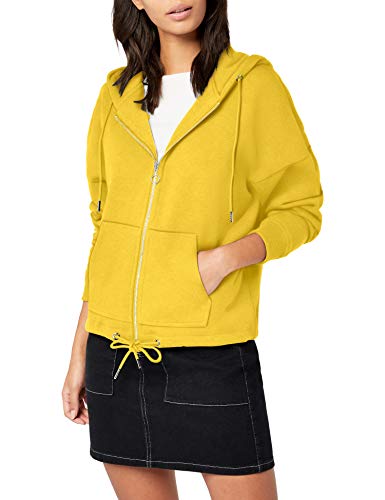 Urban Classics Ladies Kimono Zip Hoody Sudadera con Capucha, Amarillo (Chrome Yellow 1148), S para Mujer