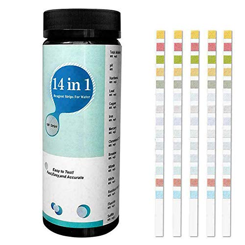 YZCH Hot Tub Test Strips,14-in-1 Drinking Water Test Kit Water Quality Test for Well and Tap Water 50/100pcs