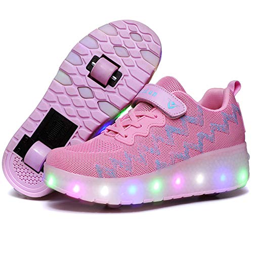 Zapatillas con Dobles Ruedas para niñas y niños Zapatos con Ruedas retráctiles con Ruedas Se Pueden Cargar Zapatos con luz LED Zapatillas Deportivas al Aire Libre Zapatillas con Dobles Ruedas para niñas y niños Zapatos con Ruedas retráctiles con Ruedas Se Pueden Cargar Zapatos con luz LED Zapatillas Deportivas al Aire Libre