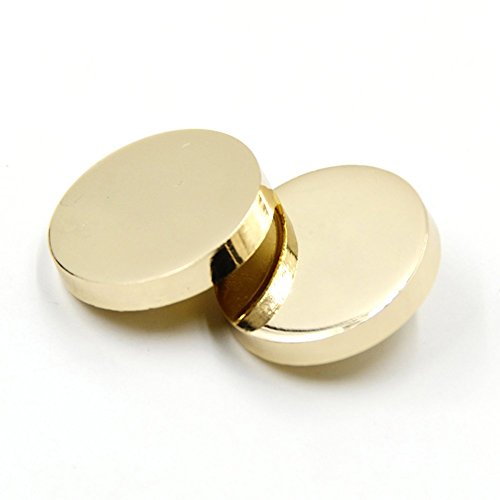 10PCS Botas Planas del Botón del Metal de las Mujeres del Botón de la Capa del Botón de la Chaqueta del Botón de la Chaqueta del Botón de la Camisa del Botón de la Camisa del Botón (25mm Oro)