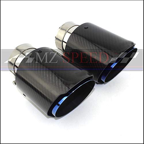 1pcs Accessories Suitable for B.M.W E46 E60 E90 Exhaust Pipe Tail Throat Straight Edge Gloss +Blue Muffler Tail Pipe