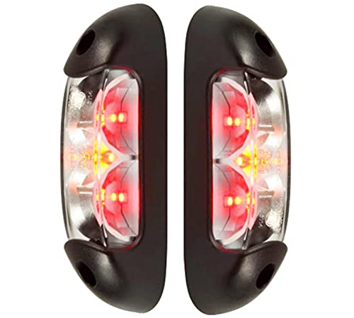 2 luces de gálibo LED de 12 – 24 V, 3 colores: blanco, rojo, naranja para camiones, remolques, tráilers, caravanas, etc.