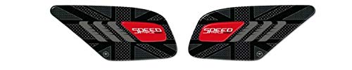 2 protectores laterales de depósito de moto 3D compatible con Triumph Speed ​​Triple 2016-2020 Rojo