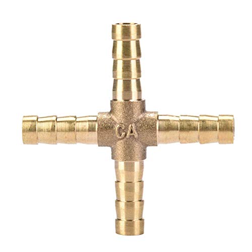 5 piezas de 4 vías de montaje de empalme de manguera de latón, conector de púas cruzadas Aire Agua Aceite Gas Combustible 6/8/10 / 12mm(6mm) 5 piezas de 4 vías de montaje de empalme de manguera de latón, conector de púas cruzadas Aire Agua Aceite Gas Combustible 6/8/10 / 12mm(6mm)