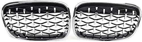 Accesorios de carrocería para parrillas de radiador, adecuados para BMW Serie 1 F20 F21 2010 2011 2012 2013 2014 Rejilla de carreras de coches 1 par de rejillas delanteras en estilo riñón diamante Accesorios de carrocería para parrillas de radiador, adecuados para BMW Serie 1 F20 F21 2010 2011 2012 2013 2014 Rejilla de carreras de coches 1 par de rejillas delanteras en estilo riñón diamante