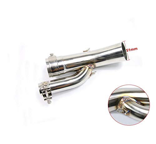 Agotar Enlace de tuberías de Acero de la Motocicleta Medio Enlace Inoxidable Tubo de Escape con el silenciador Ajuste for BMW S1000RR 2017 2018 Agotar Enlace de tuberías de Acero de la Motocicleta Medio Enlace Inoxidable Tubo de Escape con el silenciador Ajuste for BMW S1000RR 2017 2018