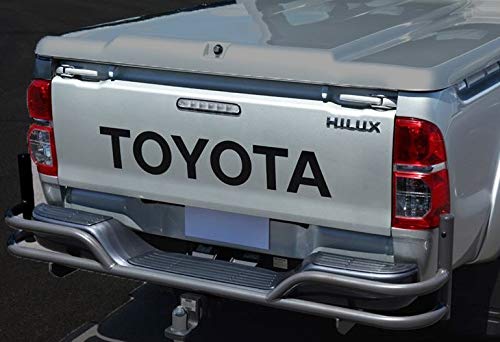 BLS Adhesivo de Vinilo con Puerta Trasera diseñado para Toyota Hilux Toyota (Negro)