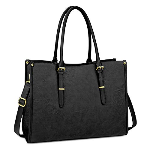 Bolso Mujer Grande Bolsos Bandolera Maletin para Universidad Trabajar Ordenador Portatil Estudiante Tote Shopper Negro Cuero PU 15,6 Pulgadas Negro Bolso Mujer Grande Bolsos Bandolera Maletin para Universidad Trabajar Ordenador Portatil Estudiante Tote Shopper Negro Cuero PU 15,6 Pulgadas Negro