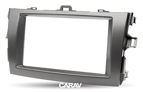 CARAV 08-003 2-DIN Marco de plástico para Radio para Toyota Corolla 2007-2013 (Dark Gray)