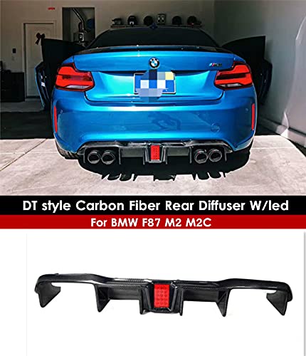 DtM estilo fibra de carbono parachoques trasero difusor Lip Spoiler con LED para BMW F87 M2 M2C